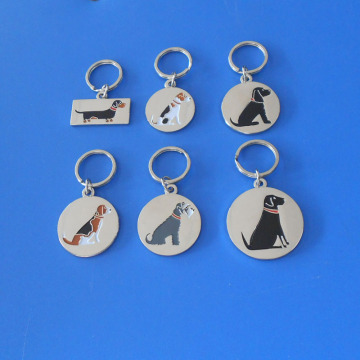 Sausage Jack Russell Schnauzer Dog Key Ring Dog Collar Tag Charms