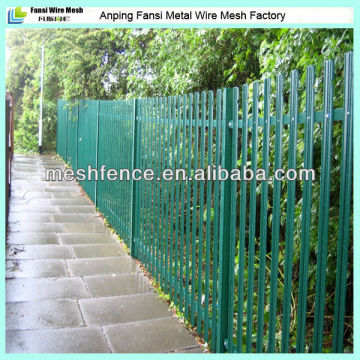 Green powder coated steel sharp's econo palisade fencing