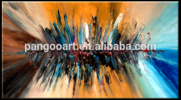 2015 European abstract building painting, high quality hand-painted oil painting abstract art for decorative painting