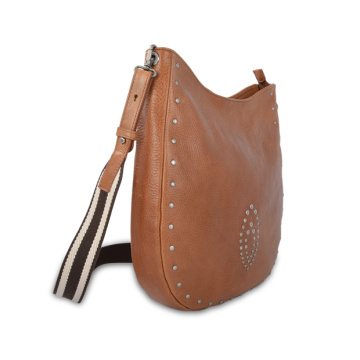 Tan Color Cognac Brown Medium Female Crossbody Bag