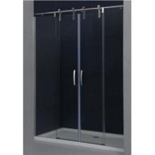 Alba stainless steel sliding door frameless shower
