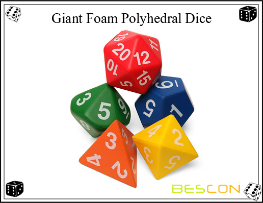 Bescon- Giant Foam Polyhedral Dice Bescon- Giant Foam Polyhedral Dice