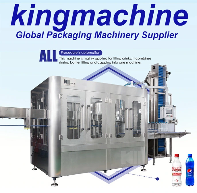 6000bph Carbonated Soft Drink Bottling Machine Plant