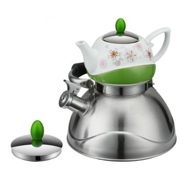 Juego de ollas de té doble de venta caliente