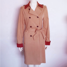 High Quality European Flowing Double Breasted Trench Coat