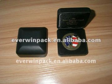 PU metal box cufflink badge box coin box