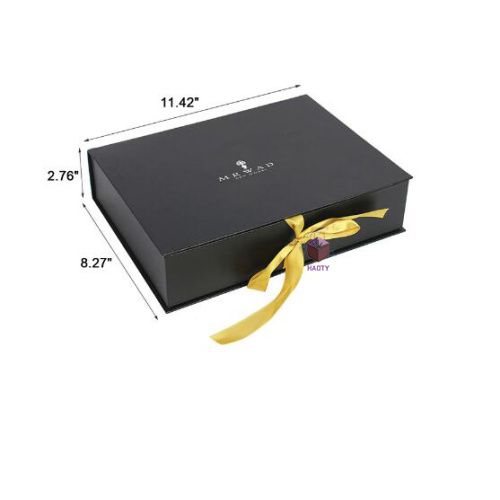 Matte Black Hair Extension Cardboard Gift Box
