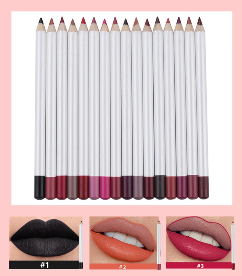 21 Colors Lip Pencils Matte Waterproof Smooth Colorful Lip Liner