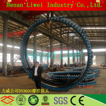 single arch DN3600mm flexible rubber bellow