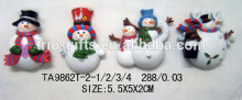 polyresin snowman fridge magnet