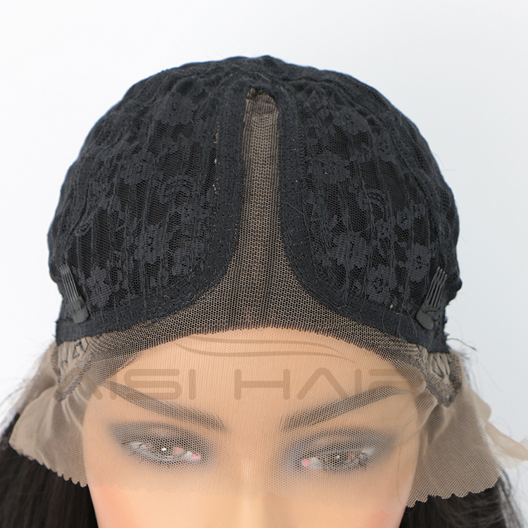 Aisi Hair Medium Long Natural Straight Wig Natural Wave Swiss Lace Wig Cheap Synthetic Lace Frontal Hair Wigs For Black Women