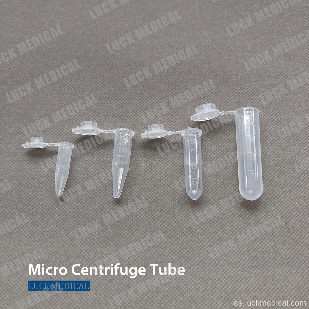 Tubo de microcentrífuga tubo de plástico MCT