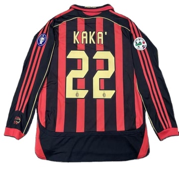 Retro Italy Milan KAKA Custom Long Sleeve Sweatshirt Jersey