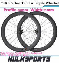 Perfect Designed Chinese Carbon Wheels 700C 60mm Profile 25mm Width Cheap Road Bike Wheels Chinese Road Wheels For Bicycles