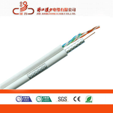 Combined cable RG6+Cat5E