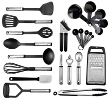 24 nylon cooking cookware set stainless steel