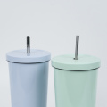 Straw Beverage Cup Stainless Steel Vacuum Insulated Mug