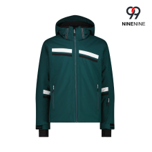 Men's hooded twill ski jacket