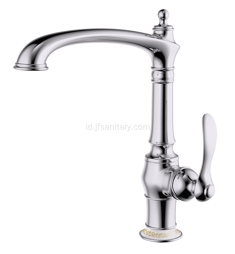 Kualitas faucet wastafel dapur satu lubang kuningan bagus