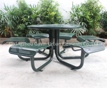 Perforated metal leisure garden furniture outdoor garden table and chairs