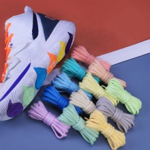 34 Colors Thick Polyester Half Round 6mm Athletic Oval Shoelaces
