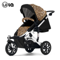 Premium lederen materiële Air wiel Baby wandelwagen