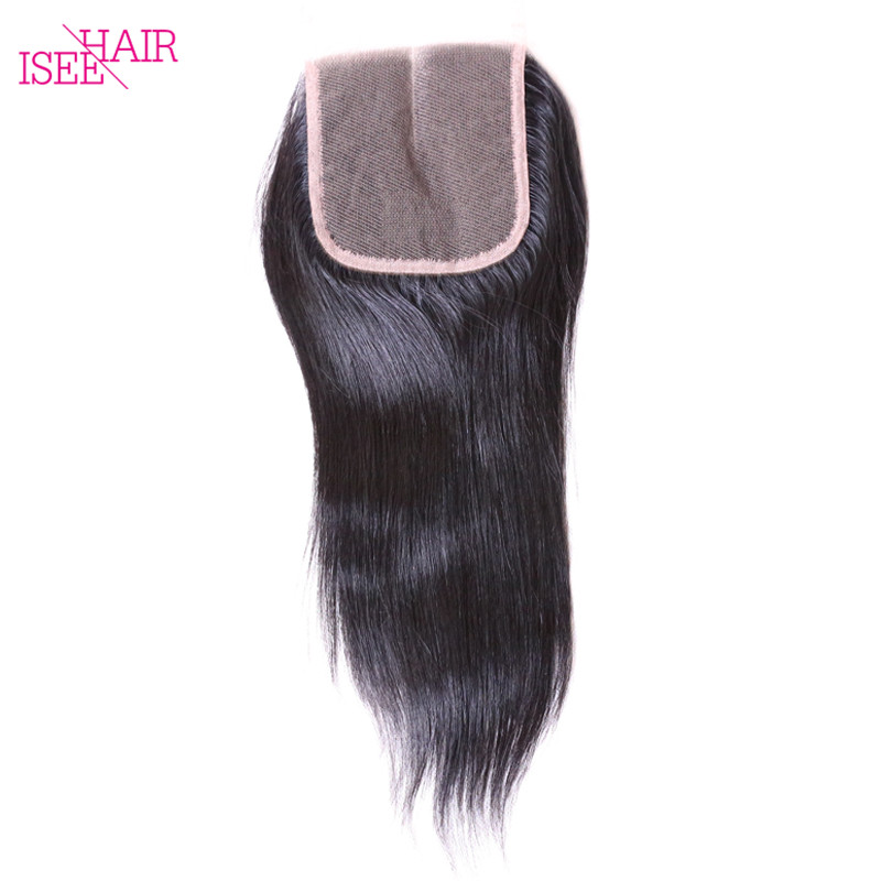 4X4 Free Sample Closure Raw Unprocessed Brazilian Hair Straight Silk Top Lace Closure