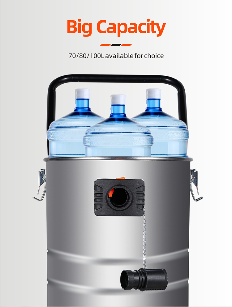 Heavy Duty 80l Wet And Dry Vacuum Cleaner With Cyclone Filtration And ...