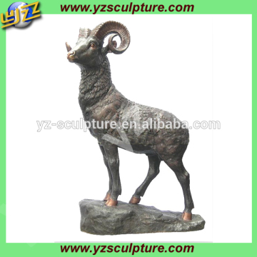 outdoor decoration life size casting bronze sheep statue