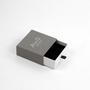 Boîte cadeau gris tiroir carré Emballage de bijoux personnalisés
