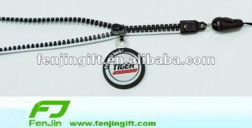 zipper neck strap lanyard