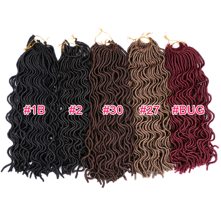 Hot sell Wholesale 18inch DreadLocs Crochet Hair  Silky Strands Faux Locs Braids crochet braids faux locs