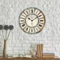 14 Inch Silent Round Wooden Wall Clock