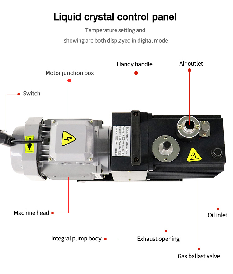 Fast Pumping Speed Double Stage Rotary Vane Vacuum Pump