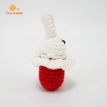 Étui d&#39;écouteur Bluetooth de lapin de couture rouge et blanc