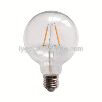 High performance durable 2700k g125 led filament light 2w filament light filament light