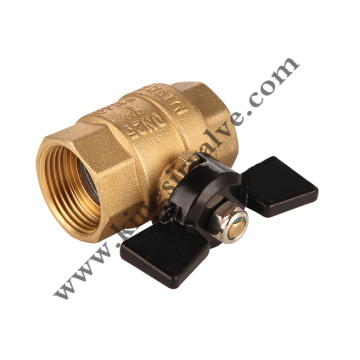 Butterfly brass ball valve