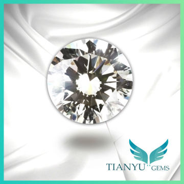 Round Diamond Cut Zircon CZ Machine Cut