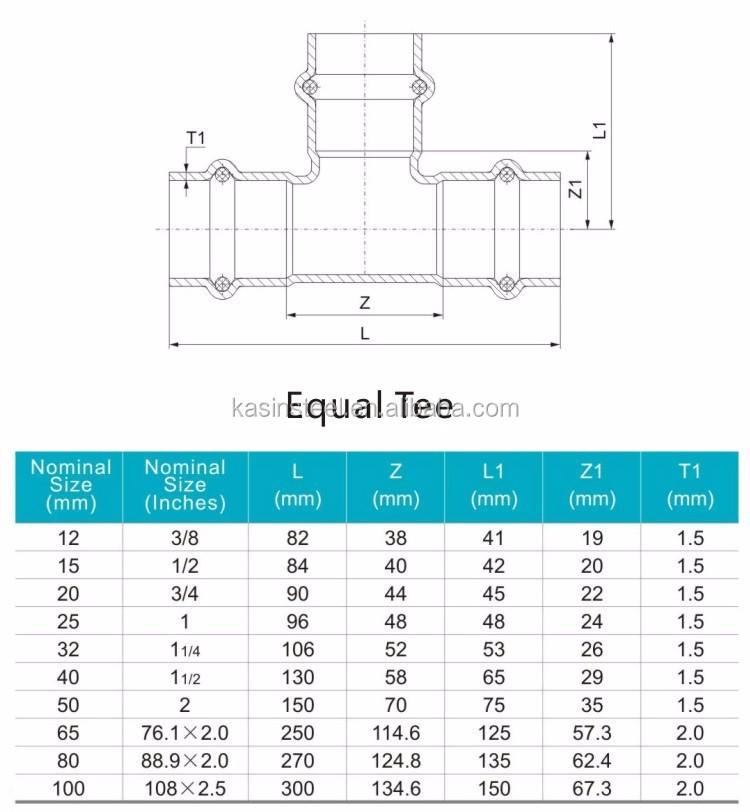 DVGW W534 Inox Press Pipe Fitting 90 Elbow