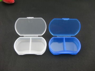 Promotional Plastic Small Pillbox - 2 Compartments