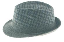 Ladies Fashion Check Pattern fedora Hat