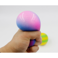 Funny soft squeeze toys new rainbow ball