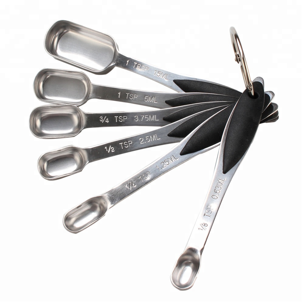 6pcs Stainless Steel Measuring Spoons