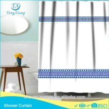 hook less polyester fabric geometric figure curtains printed