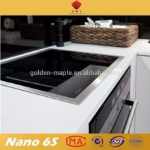High polished pure white micro crystallized countertop material