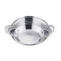 Stainless steel paella pan seafood pan with handle