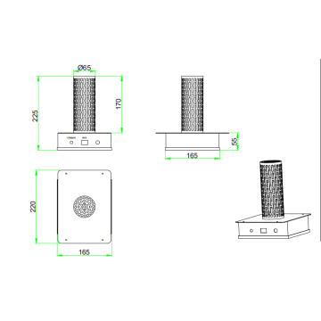 luchtzuiveringsapparaat voor fotokatalytische oxidatie voor centraal airconditioningsysteem;