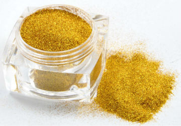 Hexagon Gold glitter cosmetics pigments powder