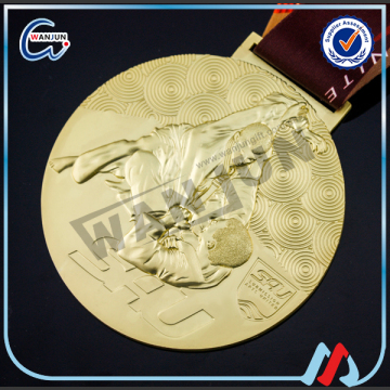 3d judo man gold medallion