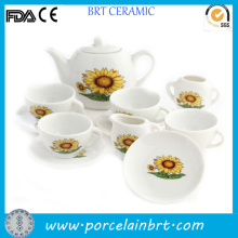 Design de girassóis Gracce Conjunto de chá de porcelana japonesa